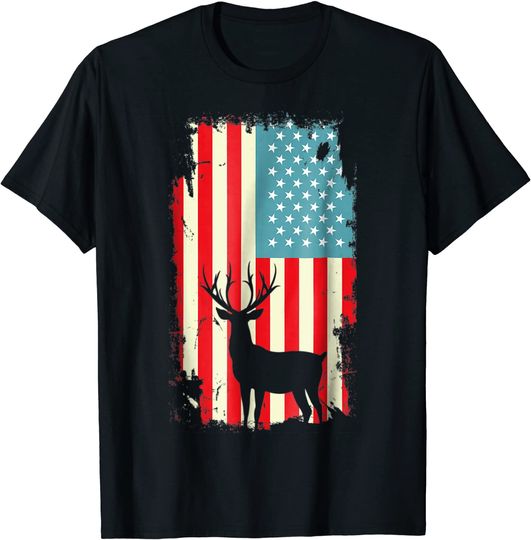 American Deer Hunter Patriotic For men Women T-Shirt