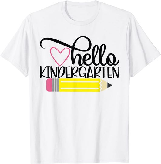 Hello Kindergarten Shirt Back to School Teacher Student Gift T-Shirt
