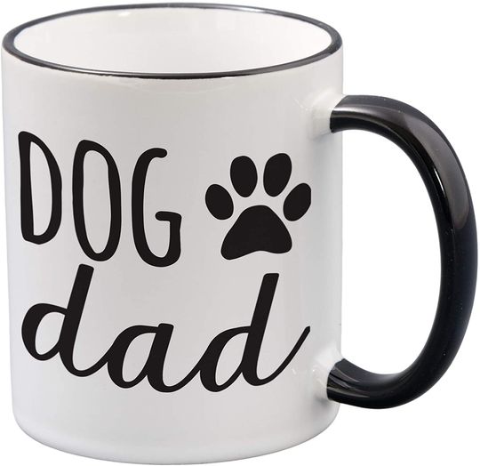 Dog Dad Ceramic Coffee Mug - Birthday Gifts for Men, Dad, Uncle, Brother, Boyfriend - Coffee Mugs Gift for Dog Lovers - Best Dad Mug Ever