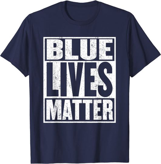 Blue Lives Matter Thin Support LEO Police Officers T-Shirt