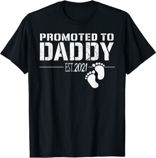 Mens Promoted to Daddy 2021 T Shirt
