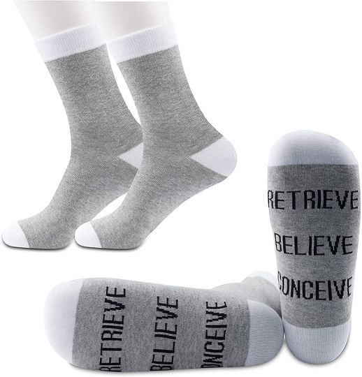 2 Pairs gift Socks Lucky Transfer Gift Retrieve Believe Conceive  Infertility