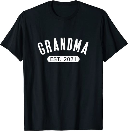 Grandma Est. 2021 New Grandmother Matching Grandparents T-Shirt