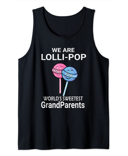 World's Sweetest Grandparents Lolly Pops Couples Tank Top