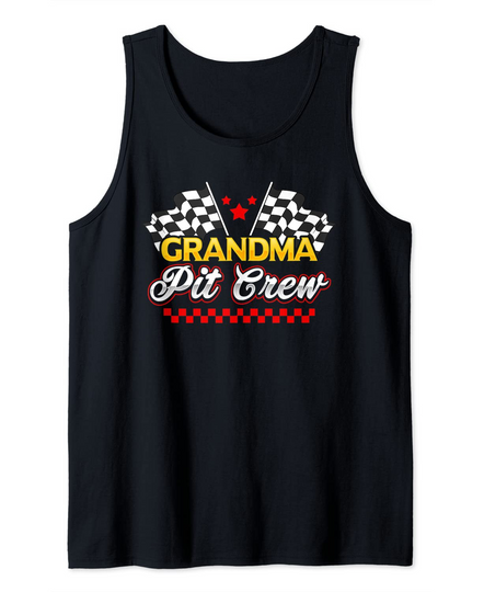 Race Car Birthday Party Racing Family Grandma Pit Crew Tank Top