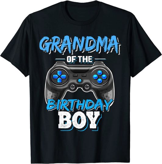 Grandma of the Birthday Boy Matching Video Game T-Shirt