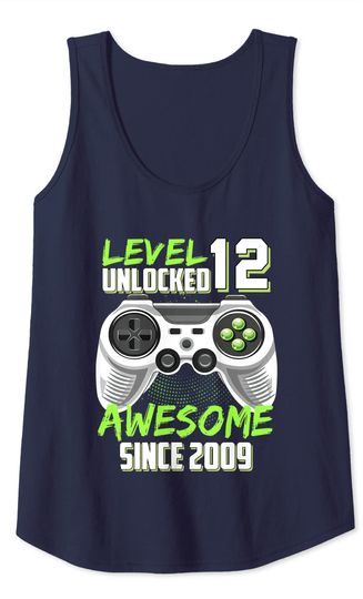 Awesome 2009 Level 12 Unlocked Video Game Gift Tank Top