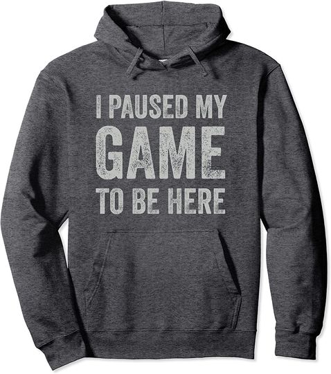 I Paused My Game To Be Here - Vintage Pullover Hoodie