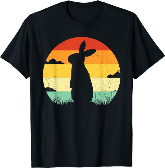 Rabbit Retro Vintage Gift 80s Style Bunny Lover T-Shirt
