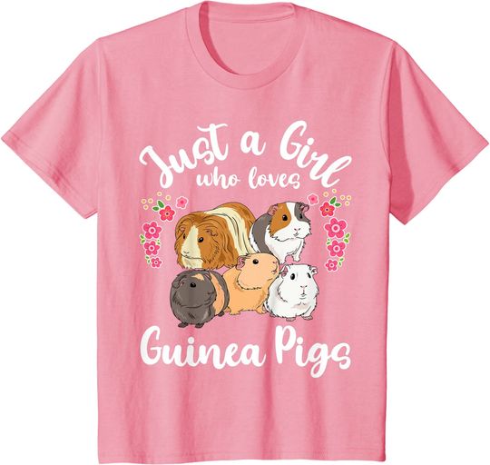 Kids Pig Just a Girl Who Loves Guine T-Shirt