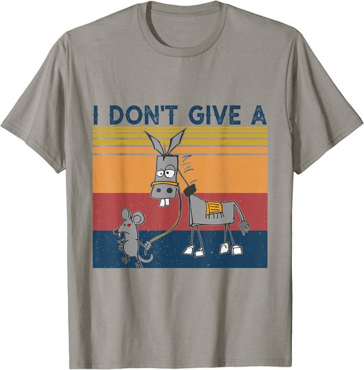 I Don't Give A Rat's Donkey T-shirt Ass Mouse Walking Donkey T-Shirt