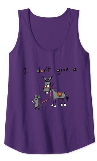 A Mouse Walking a Donkey I Don't Give Rats Ass Tank Top