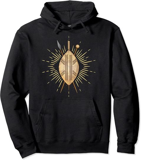 Spear and shield tribe Native American Pullover Hoodie