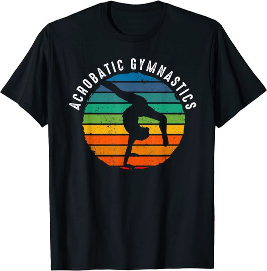 Vintage Acrobatic Gymnastics Clothing Sunset Gymnastics T Shirt