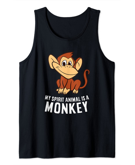 My Spirit Animal Is A Monkey Lover Gift Tank Top