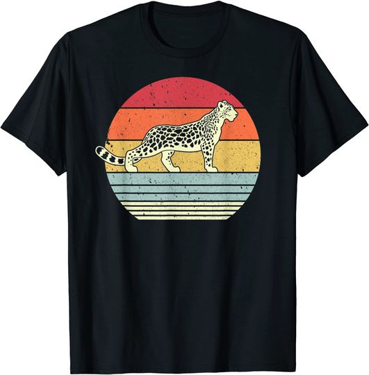 Snow Leopard Shirt. Retro Style T Shirt