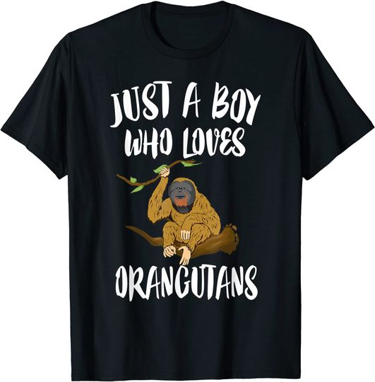 Just A Boy Who Loves Orangutans Animal T Shirt