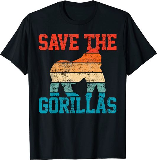 Gorilla Save The Gorillas Rainforest Vintage T Shirt