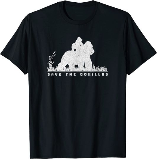 Save the Gorillas Mama & Baby Gorilla T Shirt