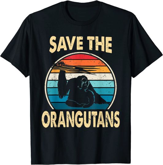 Vintage Save The Orangutans - Protect Baby Orphan Orangutan T Shirt