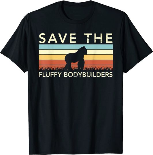 Retro Save The Gorillas Funny Silverback T Shirt