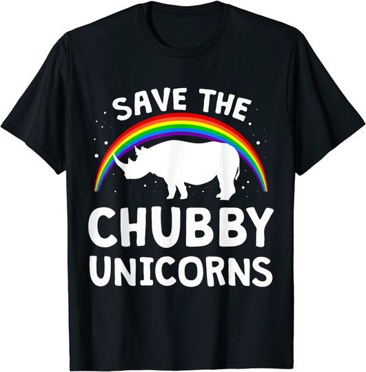 Save The Chubby Unicorns Tee Shirt Rhino T Shirt