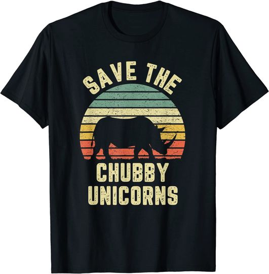 Save The Chubby Unicorn TShirt Funny Vintage T Shirt