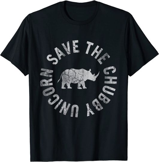 Save The Chubby Unicorn Rhino Rhinoceros Funny Humor T Shirt