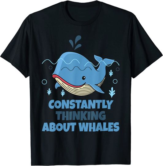 Cute Ocean Blue Whale Lovers T-Shirt