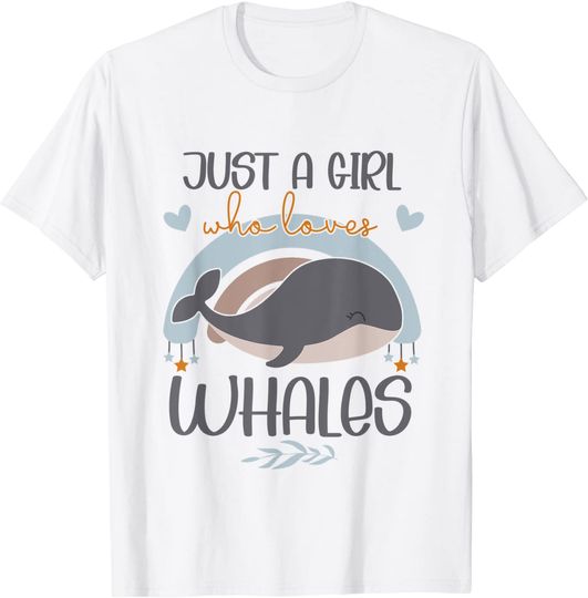 Cute Boho Rainbow Whale Lover Orca Whale T-Shirt