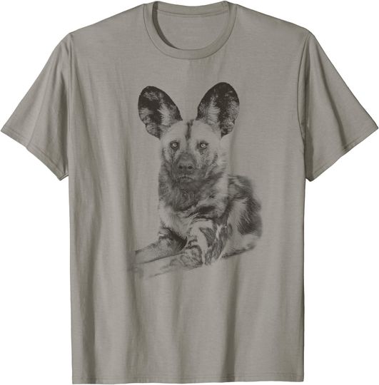 African Wild Dog Artwork T Shirt