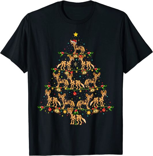 African Wild Dog Xmas Tree Gift African Wild Christmas T Shirt