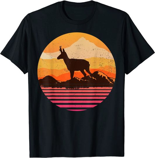 PRONGHORN Sun Mountain Vintage Retro T-Shirt