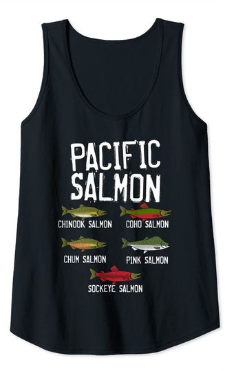 Pacific Ocean Salmon Fishing Fisherman Tank Top