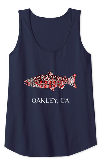 Oakley California Coho Salmon Fish Native American Tank Top