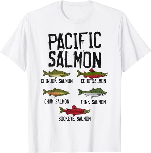 Salmon Fishing Pacific Ocean Fisherman T-Shirt