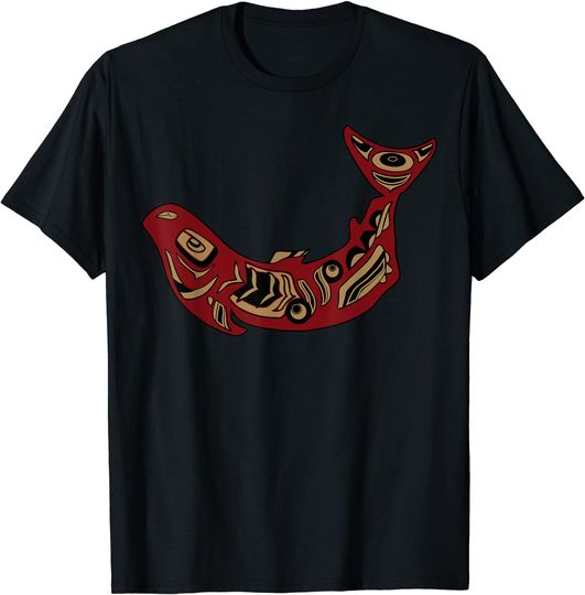 Native American Indian Salmon Fish Totem Pacific Northwest T-Shirt