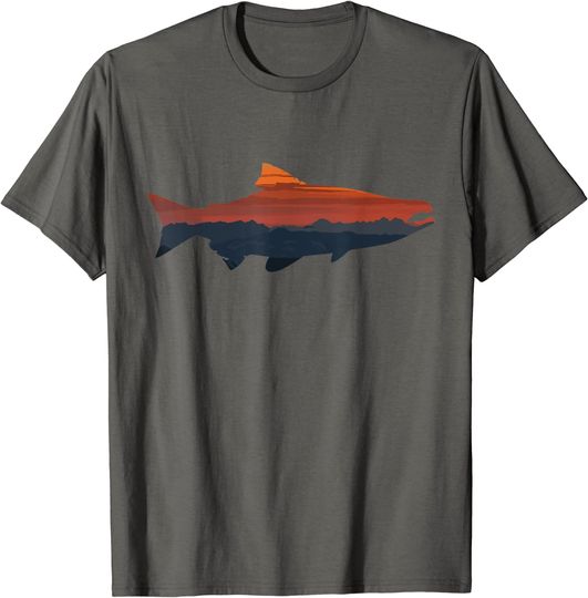 Salmon Fishing Nature Outdoor Hiking Camping Fisherman Gift T-Shirt