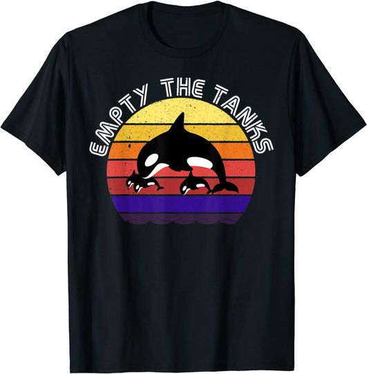 Orcas Whale Empty The Tanks. Save the Orca Killer Whales T Shirt