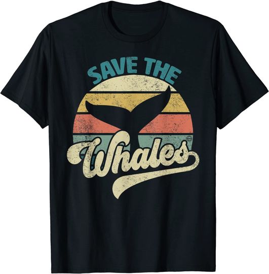 Save The Whales Retro T Shirt