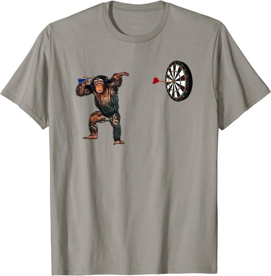 Chimpanzee or Monkey Playing Darts T Shirt