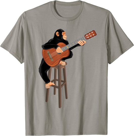 Chimpanzee Playing AcousticGuitar T Shirt