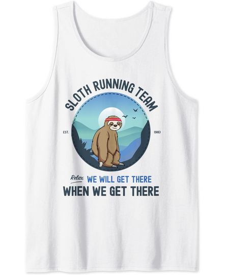 Sloth Running Shirt, Sloth Running Team Tank Top