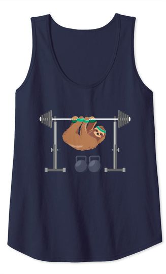 Gym Sloth Funny Workout Design Tank Top