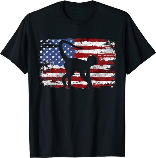 Spider Monkey USA Flag Vintage T Shirt