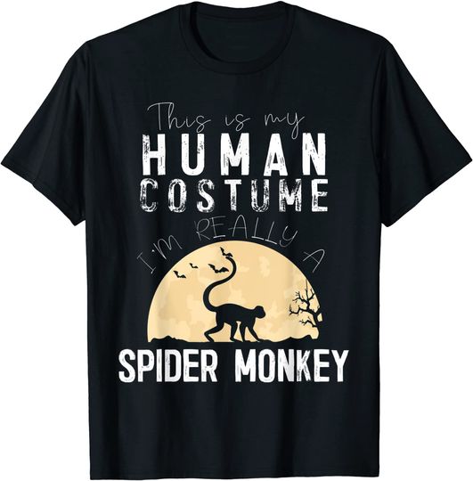 Halloween Human Costume Spider Monkey Creepy Horror T Shirt