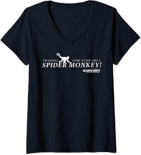 Talladega Nights Spider Monkey Text T Shirt