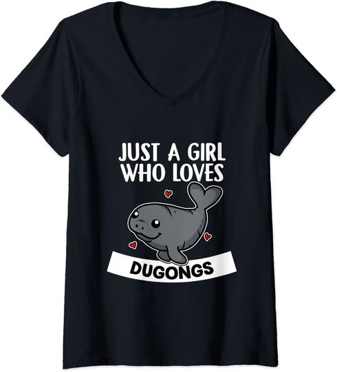 Just A Girl Who Loves Dugongs Cute Dugong Manatee Costume T Shirt