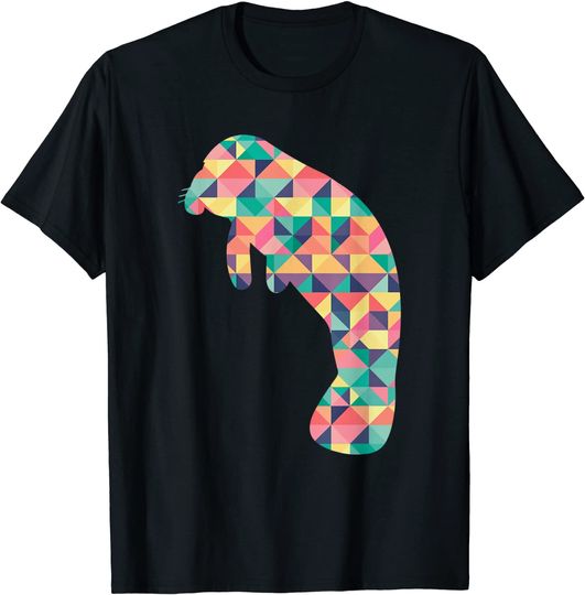 Dugong Abstract Color Summer Manatee Animal T Shirt