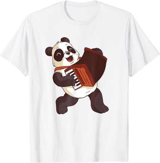 Giant Panda Accordion Music Musician T Shirt